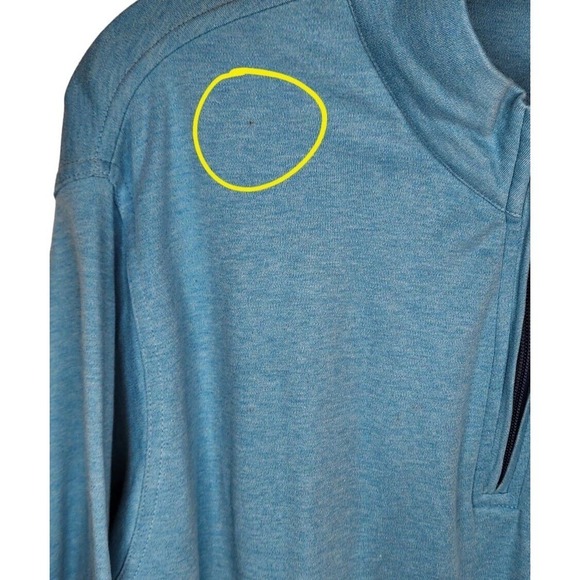 Peter Millar Blue Long Sleeve 100% Cotton Quarter Zip Pullover Size XL - Picture 5 of 10